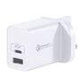 MOMAX - Momax One Plug 2-Ports USB Fast Charger White Type-C PD+ QC 3.0 USB MOMAX - Momax One Plug 2-Ports USB Fast Charger White Type-C PD+ QC 3.0 USB