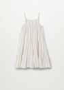 Mango - natural white Striped cotton-blend dress Mango - natural white Striped cotton-blend dress