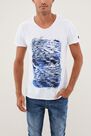 Salsa Jeans - White Graphic Round Neck T-Shirt Salsa Jeans - White Graphic Round Neck T-Shirt