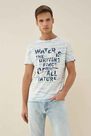 Salsa Jeans - White Cotton t-shirt with print Salsa Jeans - White Cotton t-shirt with print
