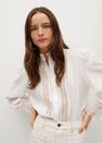 Mango - natural white Openwork detail blouse Mango - natural white Openwork detail blouse