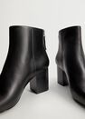 Mango - black Heel leather ankle boot Mango - black Heel leather ankle boot