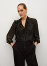 Mango - black Metallic details blouse Mango - black Metallic details blouse
