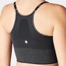DOMYOS - Extra Small Seamless Long Dynamic Yoga Sports Bra, Black DOMYOS - Extra Small Seamless Long Dynamic Yoga Sports Bra, Black