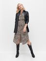 Reserved - Ladies’ Shirt Dress With Animal Print - Multicolor Reserved - Ladies’ Shirt Dress With Animal Print - Multicolor