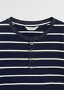 Mango - navy Organic cotton Henley T-shirt Mango - navy Organic cotton Henley T-shirt
