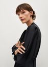 Mango - black Pleated satin dress Mango - black Pleated satin dress