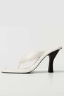 Mango - white Quilted heeled leather sandals Mango - white Quilted heeled leather sandals
