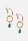 Missguided - Gold Gold Look Double Hoop Drop Earrings Missguided - Gold Gold Look Double Hoop Drop Earrings