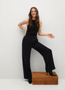 Mango - black Pleat detail trousers Mango - black Pleat detail trousers