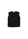 Mango - Black Organic Cotton T-Shirt With Shoulder Pads Mango - Black Organic Cotton T-Shirt With Shoulder Pads
