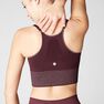 DOMYOS - Extra Small Seamless Long Dynamic Yoga Sports Bra, Black DOMYOS - Extra Small Seamless Long Dynamic Yoga Sports Bra, Black