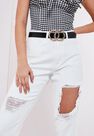 Missguided - VINYL HAMMERED DOUBLE RING B Missguided - VINYL HAMMERED DOUBLE RING B