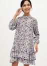 Mango - lt-pastel blue Floral ruffled dress Mango - lt-pastel blue Floral ruffled dress