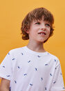 Mango - natural white Boats printed cotton T-shirt, Kids Boy Mango - natural white Boats printed cotton T-shirt, Kids Boy