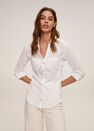 Mango - white Slim fit cotton shirt Mango - white Slim fit cotton shirt
