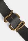 Missguided - Black Black Faux Leather Snake Detail Buckle Belt Missguided - Black Black Faux Leather Snake Detail Buckle Belt