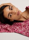 Mango - pink Printed cotton blouse, Women Mango - pink Printed cotton blouse, Women