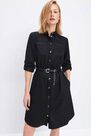 Mohito - Shirt Dress With Belt Eco Aware - Black Mohito - Shirt Dress With Belt Eco Aware - Black