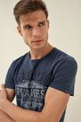 Salsa Jeans - Blue T-shirt with stitched-on letters Salsa Jeans - Blue T-shirt with stitched-on letters