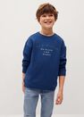 Mango - bright blue Printed organic cotton sweatshirt Mango - bright blue Printed organic cotton sweatshirt