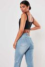 Missguided - Black Satin Plunge Corset Top Missguided - Black Satin Plunge Corset Top