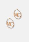 Missguided - Gold Look Mg Diamante Logo Hoop Earrings Missguided - Gold Look Mg Diamante Logo Hoop Earrings