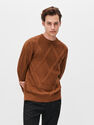 Reserved - Men's Cable Knit Jumper - Brown Reserved - Men's Cable Knit Jumper - Brown