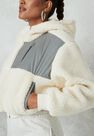 Missguided - White Borg Teddy Reflective Bomber Jacket Missguided - White Borg Teddy Reflective Bomber Jacket