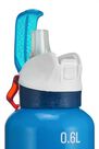 QUECHUA - Flask 900 Alum. water bottle | Instant opening with straw - 0.6L -blue QUECHUA - Flask 900 Alum. water bottle | Instant opening with straw - 0.6L -blue