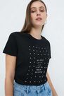 Mohito - T-Shirt With Applique - Black Mohito - T-Shirt With Applique - Black