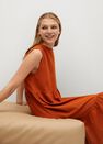 Mango - medium orange Fluted hem dress Mango - medium orange Fluted hem dress