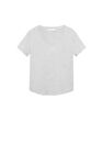 Mango - medium grey V-neck cotton T-shirt Mango - medium grey V-neck cotton T-shirt