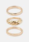 Missguided - Gold Gold Look Twist Ring In 3 Pack Missguided - Gold Gold Look Twist Ring In 3 Pack