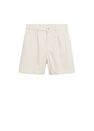 Mango - Light Beige Slouchy Pleated Shorts, Women Mango - Light Beige Slouchy Pleated Shorts, Women