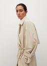 Mango - light beige Lyocell flowy trench Mango - light beige Lyocell flowy trench