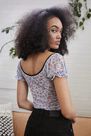 Urban Outfitters - Blue UO Mesh Mimi Top, Women Urban Outfitters - Blue UO Mesh Mimi Top, Women