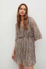 Mango - green Printed pleated dress Mango - green Printed pleated dress