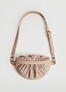 Mango - lt-pastel pink Ruched detail waist bag, Women Mango - lt-pastel pink Ruched detail waist bag, Women