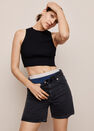 Mango - open grey Straight denim shorts, Women Mango - open grey Straight denim shorts, Women
