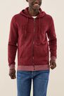 Salsa Jeans - Red Zip-Up Knitted Coat With Hood Salsa Jeans - Red Zip-Up Knitted Coat With Hood