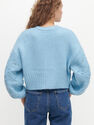 Reserved - Cropped cardigan with V neck - Blue Reserved - Cropped cardigan with V neck - Blue