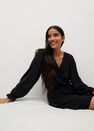 Mango - black Wrap neckline dress Mango - black Wrap neckline dress