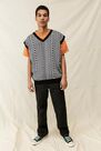 Urban Outfitters - ASSORT iets frans... Black & White Monogram Knitted Vest Urban Outfitters - ASSORT iets frans... Black & White Monogram Knitted Vest