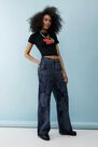 Urban Outfitters - Black UO Cherry Print Baby T-Shirt Urban Outfitters - Black UO Cherry Print Baby T-Shirt