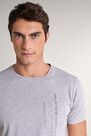 Salsa Jeans - Gray T-shirt with plant dye and pocket Salsa Jeans - Gray T-shirt with plant dye and pocket