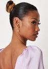 Missguided - Gold Gold Look Pave Butterfly Ditsy Hoop Earrings Missguided - Gold Gold Look Pave Butterfly Ditsy Hoop Earrings