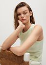 Mango - green Recycled polyester top, Women Mango - green Recycled polyester top, Women
