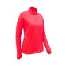 KALENJI - M/L ZIP RUN WARM WOMEN'S LONG-SLEEVED RUNNING T-SHIRT, Fluo Coral Pink KALENJI - M/L ZIP RUN WARM WOMEN'S LONG-SLEEVED RUNNING T-SHIRT, Fluo Coral Pink