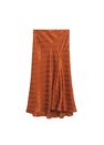 Mango - Rust - Copper Midi Satin Skirt, Women Mango - Rust - Copper Midi Satin Skirt, Women